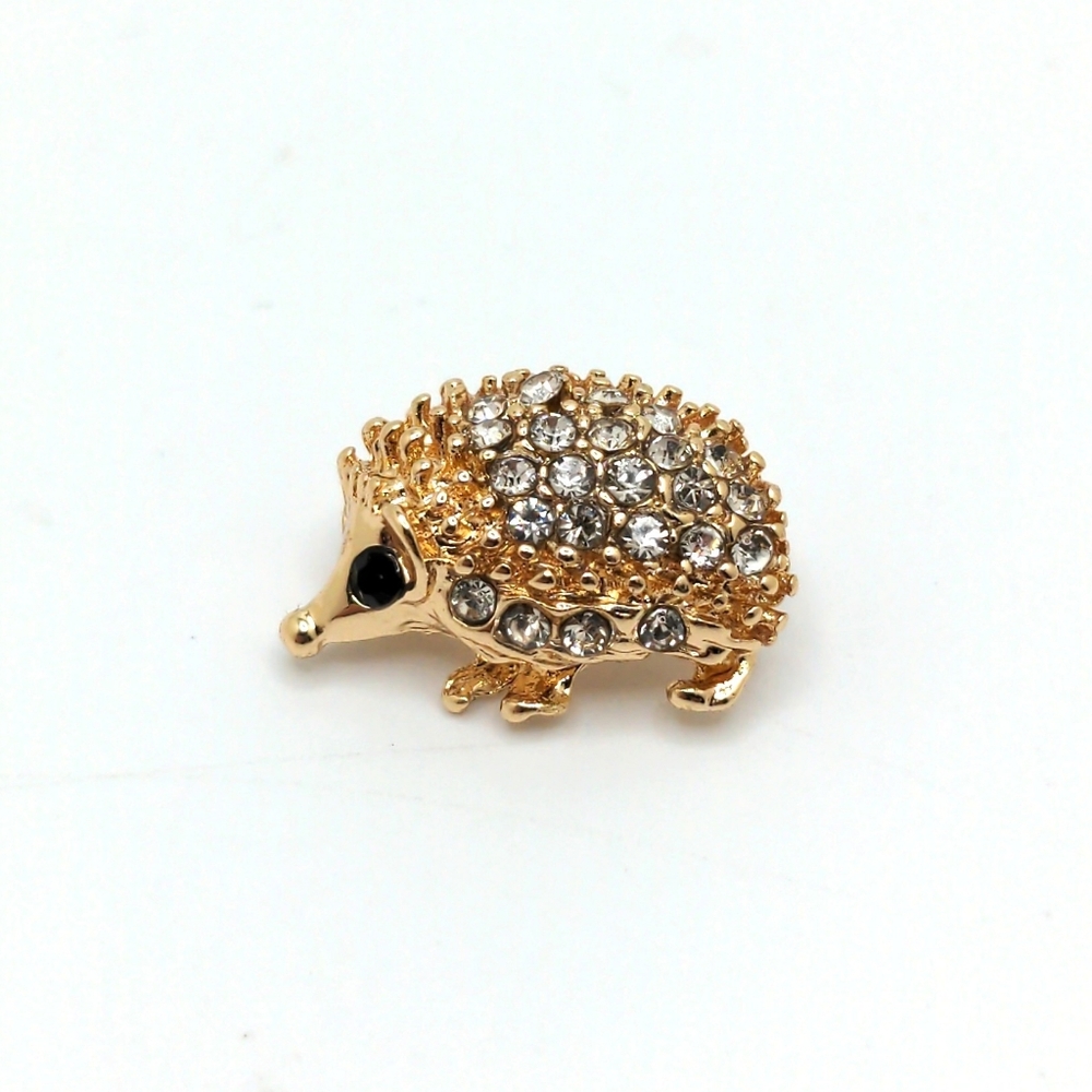 Playful Gold Hedgehog Pin